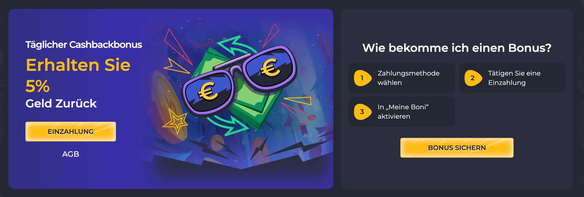 Cashbackbonus Erhalten Sie 5%