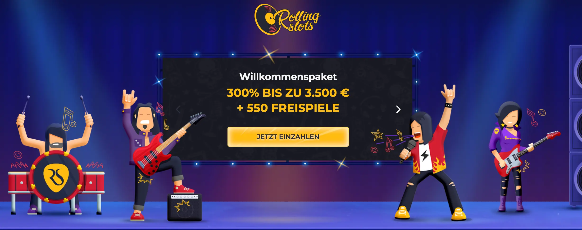 Rolling Slots Casino Willkommensbonus