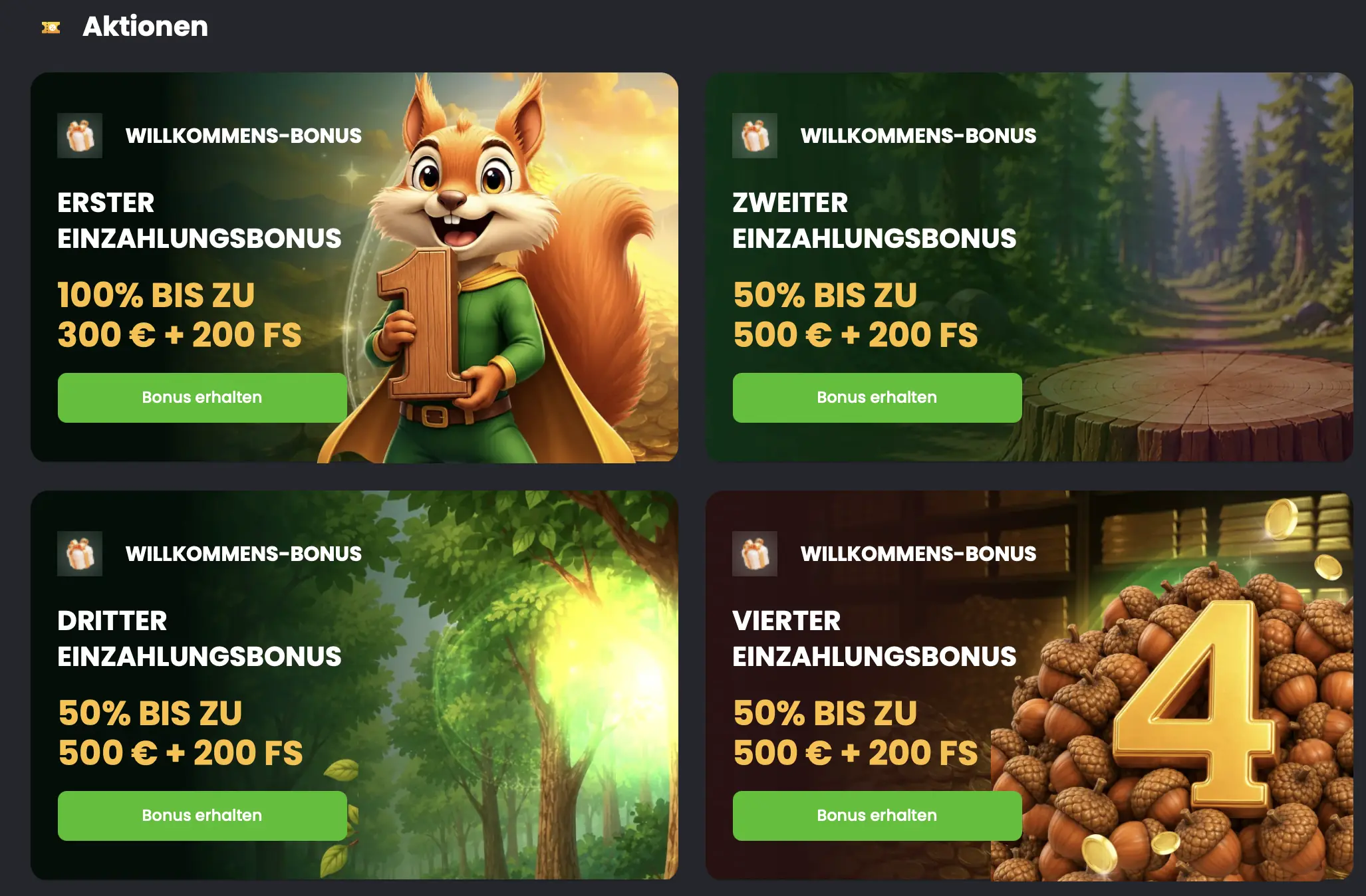 Boni und Sonderangebote von Spinline Casino
