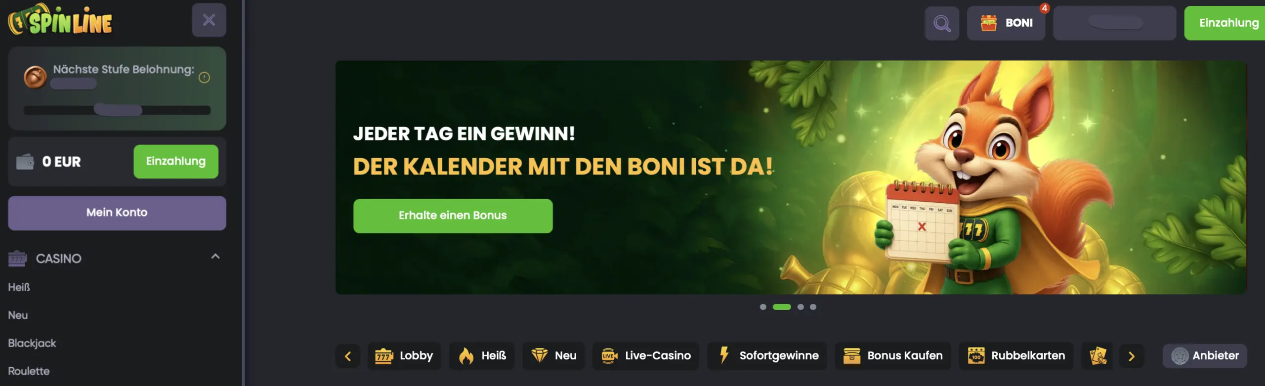 Spinline Casino Willkommenspaket